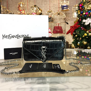 ysl monogram college in embossed crocodile shiny leather CohotBag 4776