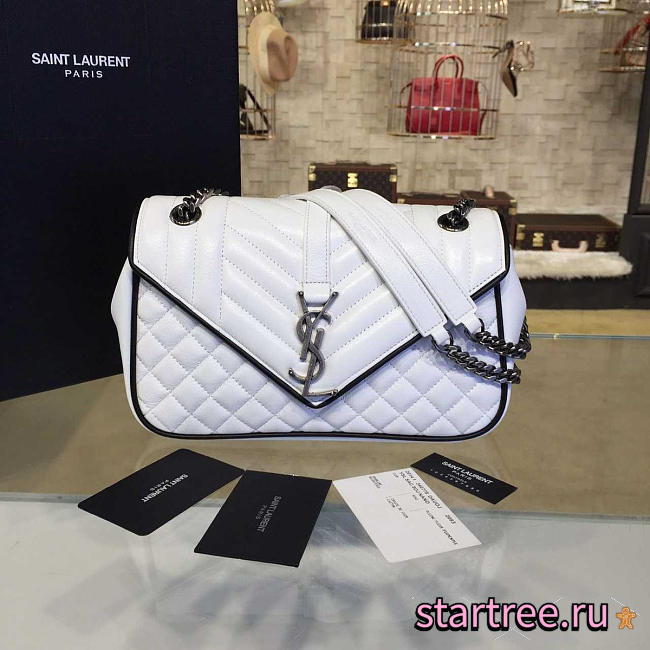 ysl envelop satchel white 4806 - 1