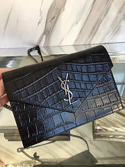 ysl monogram kate crocodile embossed shiny leather CohotBag 5029 - 5