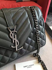 YSL| Envelop Satchel Large Green - 24cm x 15cm x 7 cm - 3