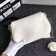 chanel grained calfskin caviar stitched shoulder bag white CohotBag a92949 vs07753 - 6
