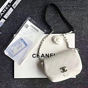 chanel grained calfskin caviar stitched shoulder bag white CohotBag a92949 vs07753 - 3