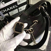 Chanel calfskin bucket bag balck a93597 vs09161 - 3