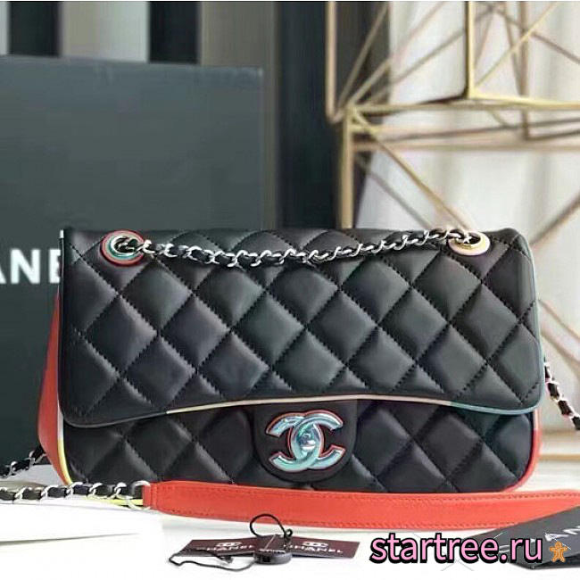 Chanel Black Multicolor Small Flap Bag- A150301 - 23cm - 1