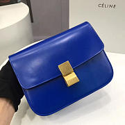 Celine Leather Classic Dark BLue Silver  - 24 x 18 x 6 cm - 4