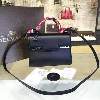 DELVAUX | calfskin mini tempete satchel black 