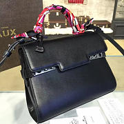 DELVAUX | calfskin mini tempete satchel black  - 3