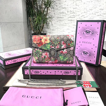 Gucci Dionysus GG Supreme Red Blooms -20x13x6cm