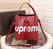 Louis Vuitton Supreme Bucket Bag Red- M44022 - 26x22x27cm - 1