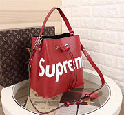 Louis Vuitton Supreme Bucket Bag Red- M44022 - 26x22x27cm - 3