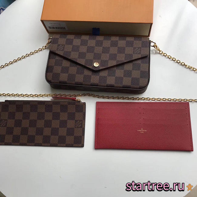  louis vuitton pochette CohotBag felicie damier ebène canvas n63032 - 1