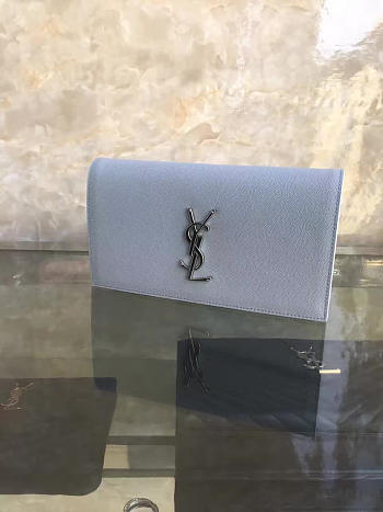 ysl monogram kate clutch grain de poudre embossed leather CohotBag 4947