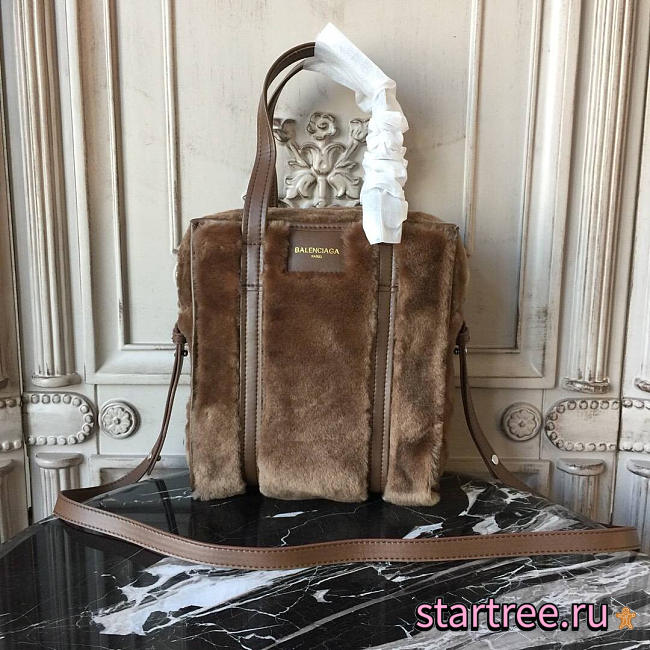 Balenciaga bazar shearling shopper - 1