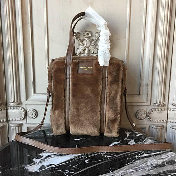 Balenciaga bazar shearling shopper