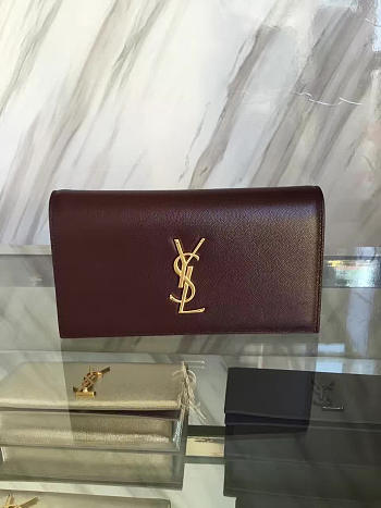 ysl monogram kate clutch grain de poudre embossed leather CohotBag 4962