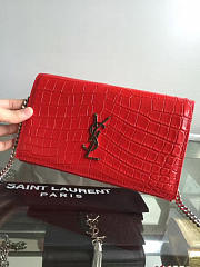 ysl monogram kate crocodile embossed shiny leather CohotBag 5024 - 3