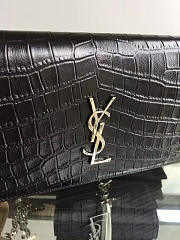 ysl monogram kate crocodile embossed shiny leather CohotBag 5028 - 3