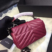 ysl quilted monogram college wine red CohotBag 5064 - 2