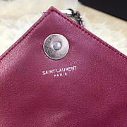 ysl quilted monogram college wine red CohotBag 5064 - 4