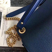 chanel grained calfskin large top handle flap bag blue CohotBag a93757 vs02159 - 3