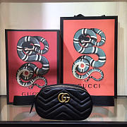 Gucci GG Cortex Marmont Black- 18cm x 11cm x 5cm - 1