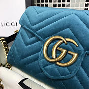 Gucci GG Marmont Matelasse Blue - 20x13x6cm - 2