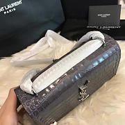 ysl sunset chain wallet in crocodile embossed shiny leather 4829 - 6
