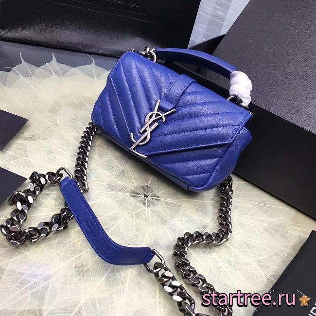 ysl quilted monogram college blue CohotBag 5070 - 1