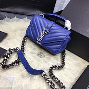 ysl quilted monogram college blue CohotBag 5070 - 6