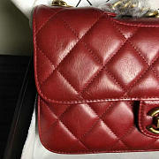 chanel red oil wax leather perfect edge bag CohotBag a14041 vs05760 - 5