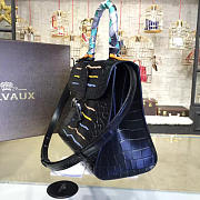 DELVAUX | mm brillant satchel crocodile embossed leather black 1472 - 5