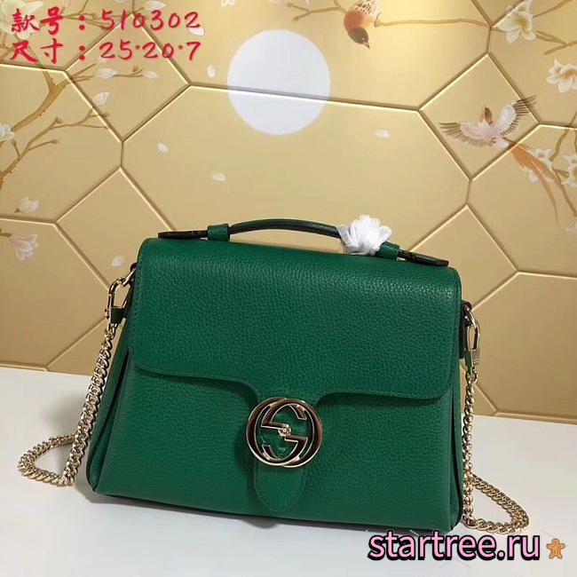 gucci gg flap shoulder bag on chain green CohotBag 5103032 - 1