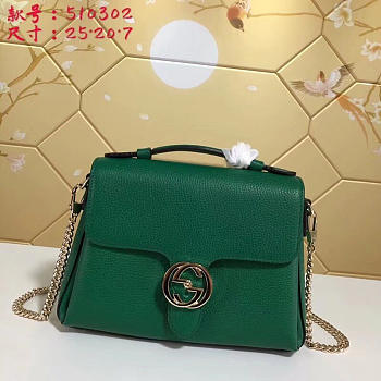 gucci gg flap shoulder bag on chain green CohotBag 5103032