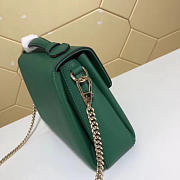 gucci gg flap shoulder bag on chain green CohotBag 5103032 - 3