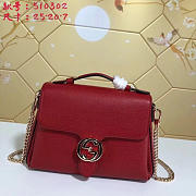 gucci gg flap shoulder bag on chain red CohotBag 5103032 - 6