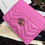 Gucci GG Pink Leather Card Holder - 10cmx7.5cm - 6