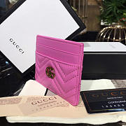 Gucci GG Pink Leather Card Holder - 10cmx7.5cm - 3