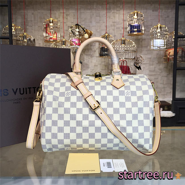 Louis Vuitton Speedy bandoulière 30 damier azur canvas  - 1