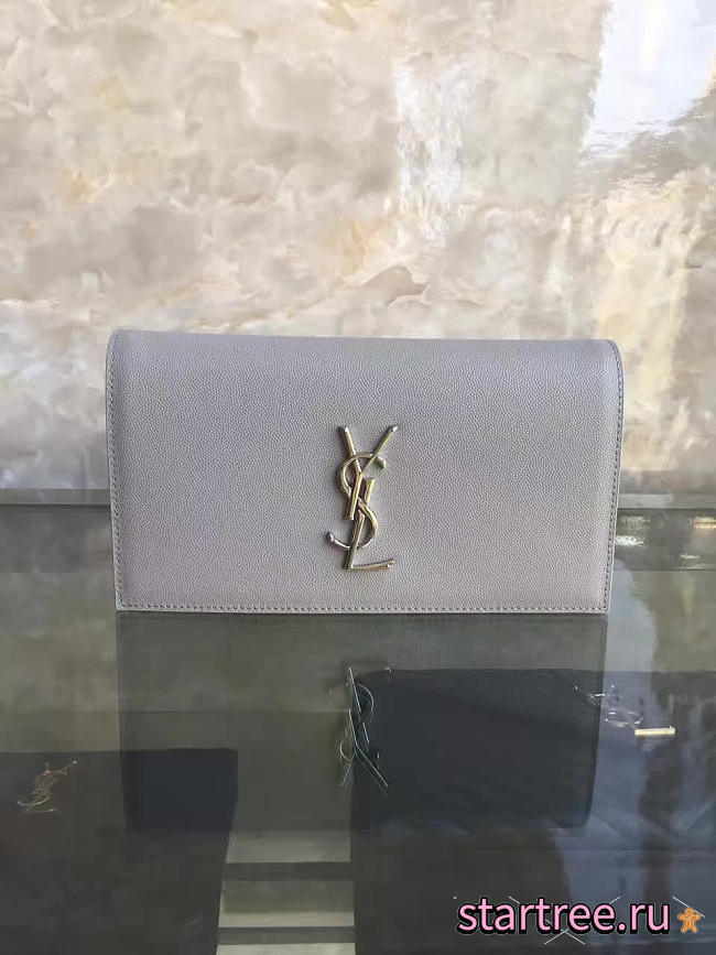 ysl monogram kate clutch grain de poudre embossed leather CohotBag 4967 - 1