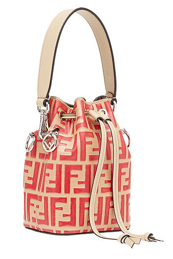 CohotBag fendi ff mon tresor mini bucket bag in beige calfskin
