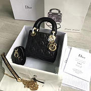 Christian Lady Dior Mini Bag Black-17cm*15cm*5cm - 1