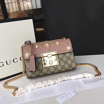 gucci gg leather padlock studded CohotBag