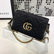 Gucci GG Marmont Matelasse Black Leather - 20x13x6cm - 1