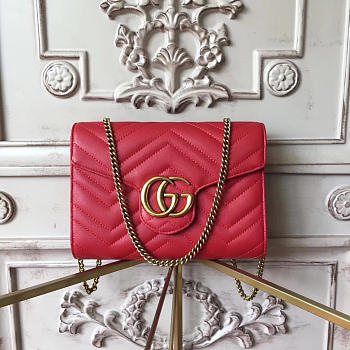 Gucci GG Red Tote - 20cmx4cmx14.5cm