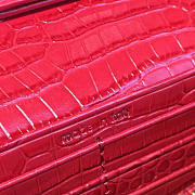 ysl monogram kate crocodile embossed shiny leather red CohotBag 4763 - 5