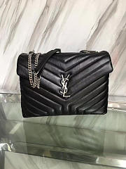  YSL Medium Loulou Black Bag - 32cm x 22cm x 11cm - 2