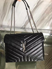  YSL Medium Loulou Black Bag - 32cm x 22cm x 11cm - 3