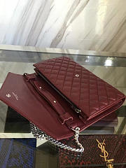 YSL| Envelop Satchel Wine Red - 22cm x 5.5cm x 13.5cm - 3