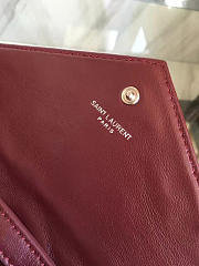 YSL| Envelop Satchel Wine Red - 22cm x 5.5cm x 13.5cm - 4