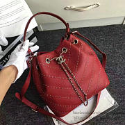 Chanel calfskin bucket bag red a93597 vs04761 - 6